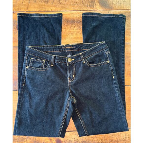 Womens SouthPole Black Denim Bootcut Vintage Y2K Style Jeans Size 9 - Picture 1 of 13